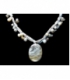 Collar cordon perla minerales variados