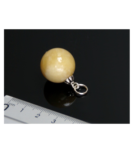 Colgante esfera calcita amarilla (18mm)