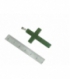 Colgante cruz cuarzo verde 25X40mm (5ud)