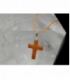 Colgante cruz aventurina naranja (5ud)