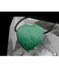 Colgante corazón cuarzo verde(3ud)