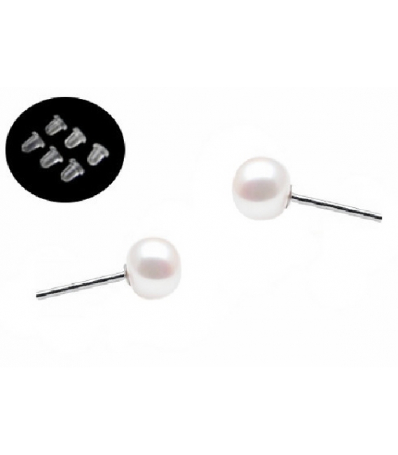 Pendiente perla 6 mm (6 par)