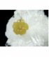 Pendiente flor jade amarillo plata (1par)