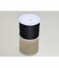 Cordón algodón encerado negro 1.2mm (92m)