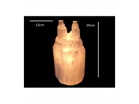 Lámpara de selenita doble de 28 a 32cm
