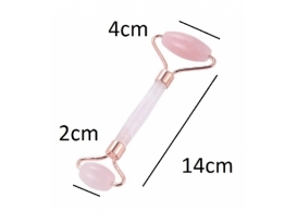 Masajeador rodillo doble cuarzo rosa cobre