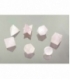 Sólidos Platónicos cuarzo rosa estuche (7ud)