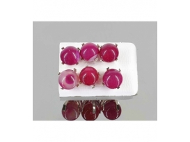 Pendiente garra ágata rosa 8 mm (3par)