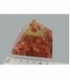Pirámide orgonite 9x9cm de carneola