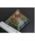 Pirámide orgonite 9x9cm de cuarzo verde