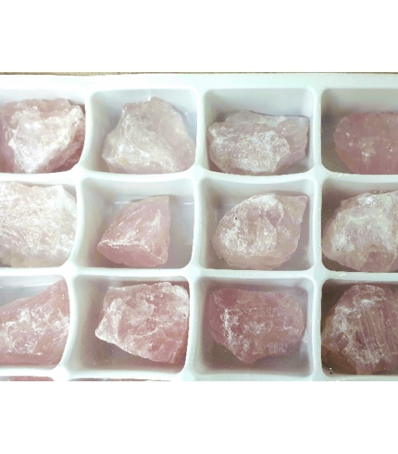 Caja masivo de cuarzo rosa (24ud)