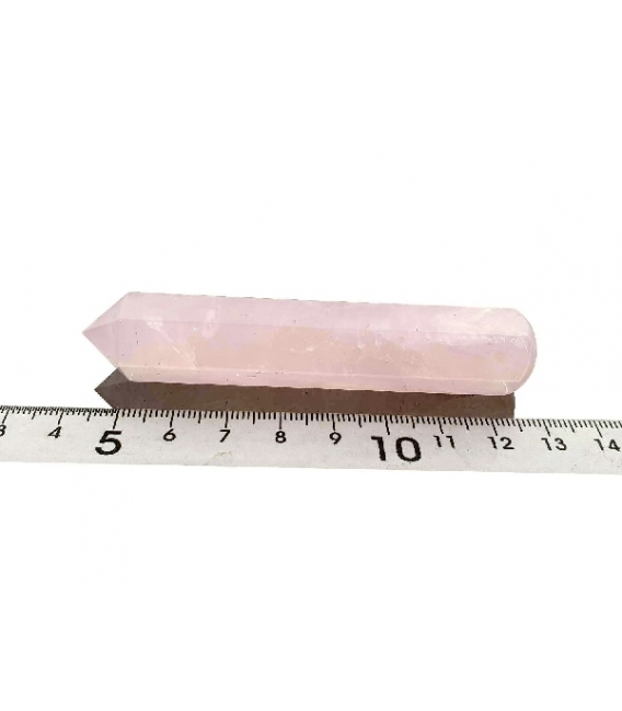 Masajeador lápiz cuarzo rosa 8 - 9cm