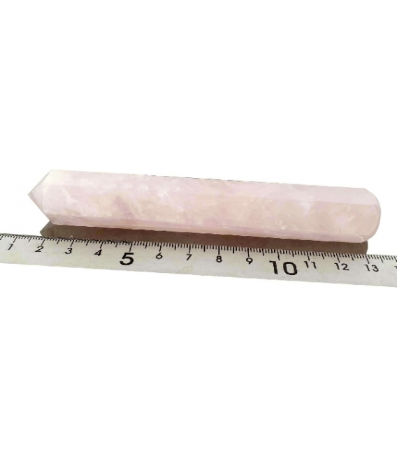 Masajeador lápiz cuarzo rosa 10 - 11cm
