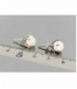 Pendiente perla facetada 8mm (3par)