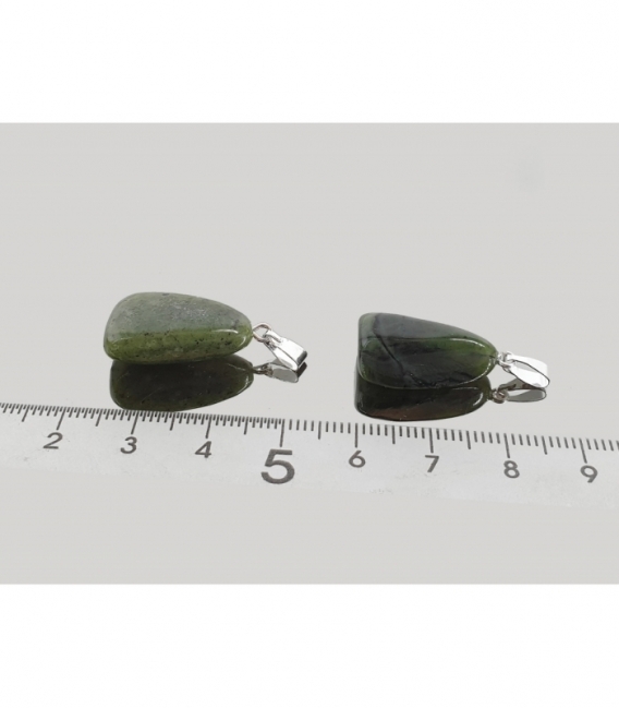 Colgante rodado jade nefrita (10ud)