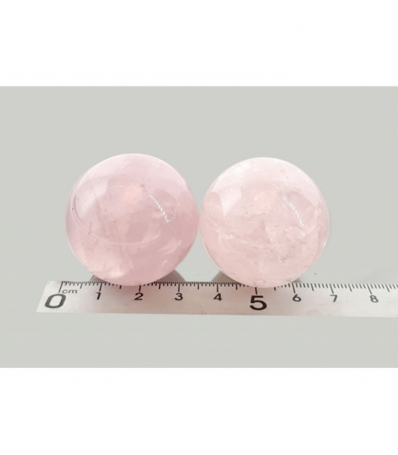 Esferas de cuarzo rosa 30 a 35mm