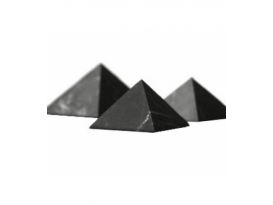 Shungita pirámide no pulida 10x10cm