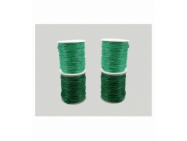 Cordón algodón encerado verde 1mm (70mts)