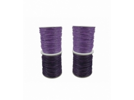 Cordón algodón encerado lila oscuro 1mm (70mts)
