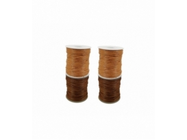 Cordón algodón encerado marrón claro 1mm (70mts)