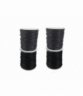 Cordón algodón encerado negro 1mm (70mts)