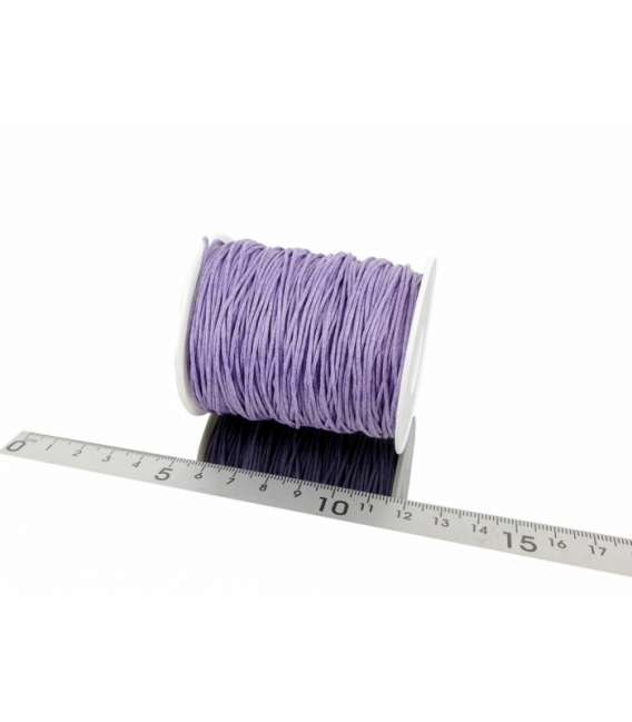 Cordón algodón encerado lila claro 1mm (70mts)