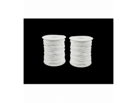 Cordón algodón encerado blanco 1mm (70mts)