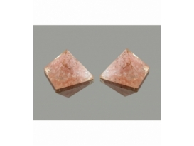 Piramide orgonite cuarzo rosa 4x4 cm